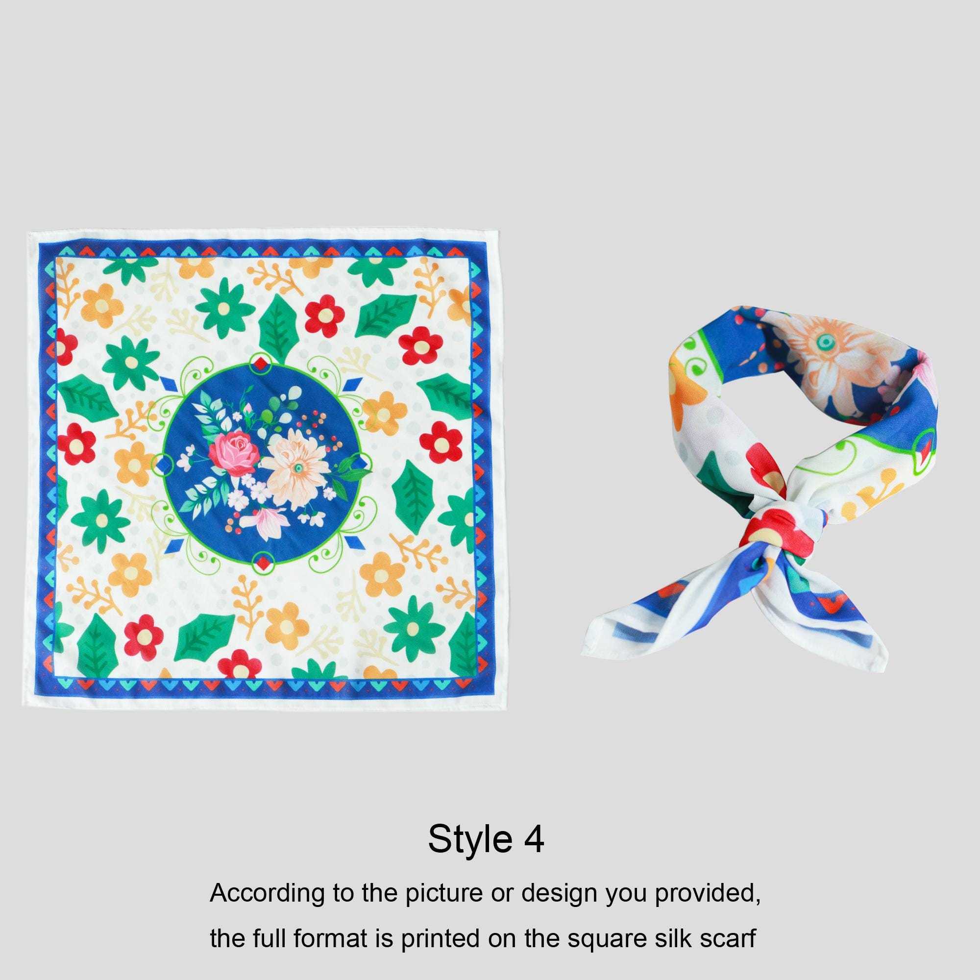 Personalized Photo Chiffon Scarf - Custom Portrait Shawls with Your Design, Bulk Orders for Corporate Logos & Art Prints - Scarf for Events