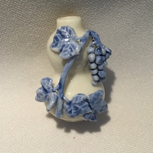 1/12 or 1” scale, Vintage  Ceramic Vase, Hand made by Vince Stapleton, 1989