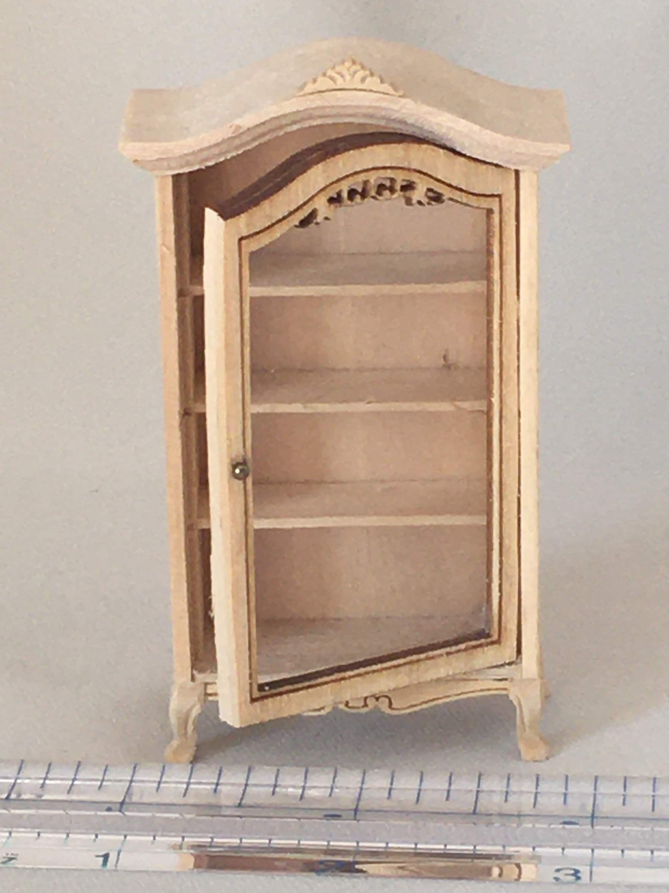 1/2 o 1/24 Gabinete de China madera sin terminar | Etsy
