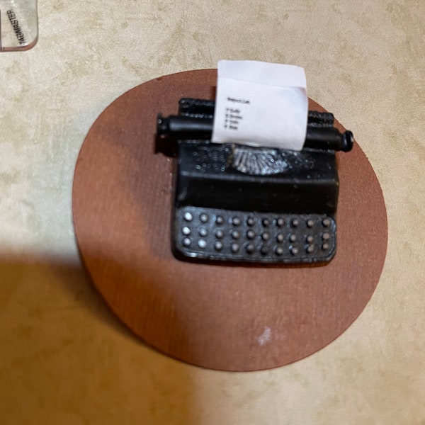 1:12 or 1” scale, metal typewriter