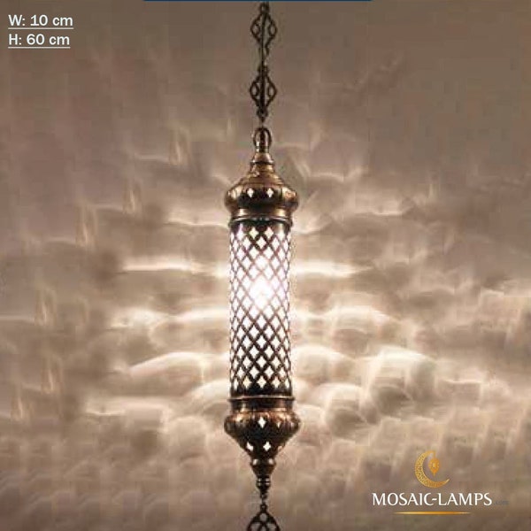 Blown Glass Pendant Ceiling Lighting, Single Chain Turkish Ottoman Moroccan Lamp, Bathroom, Living Room, Bedroom, Hall Lightings