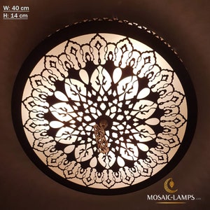 Applique da soffitto a tamburo da 40 cm, plafoniere tradizionali turche, lampade da soggiorno marocchine, applique da soffitto per ristoranti, applique da camera da letto