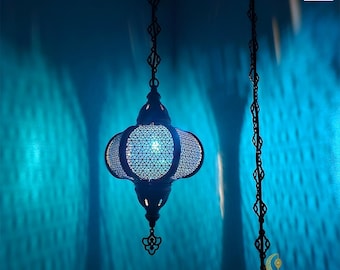 5 Colors, Ottoman Single Pendant Lamp, Perforated Metal Colored Pendant Lamp, Authentic Moroccan Lights, Roman Empire, Byzantine Lights