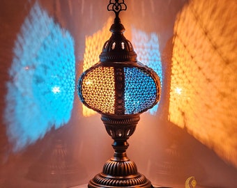 Lámpara de mesa globo de estilo bizantino, luces de escritorio sirias, luces de mesa bizantinas hechas a mano, restaurante, lámparas de mesa de dormitorio