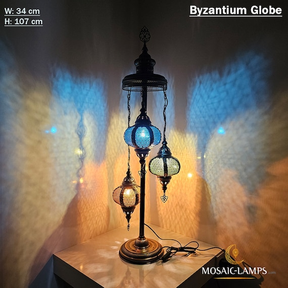 Byzantium Mosaic Floor Lamp: Syrian Style Standing Light - Etsy