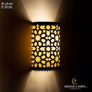 Applique da parete a montaggio superficiale, Lampada da parete Uplight e Downlight, Lampada da parete marocchina, Applique da parete turca, Lampada da parete fatta a mano, Lampada da parete bagno