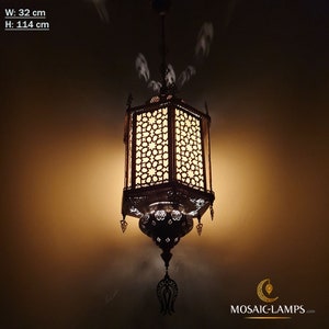 Grandi autentiche lampade a sospensione a lanterna, lampade a sospensione marocchine, lampade a sospensione da cucina, lampade a sospensione da ristorante, lampade a sospensione viventi