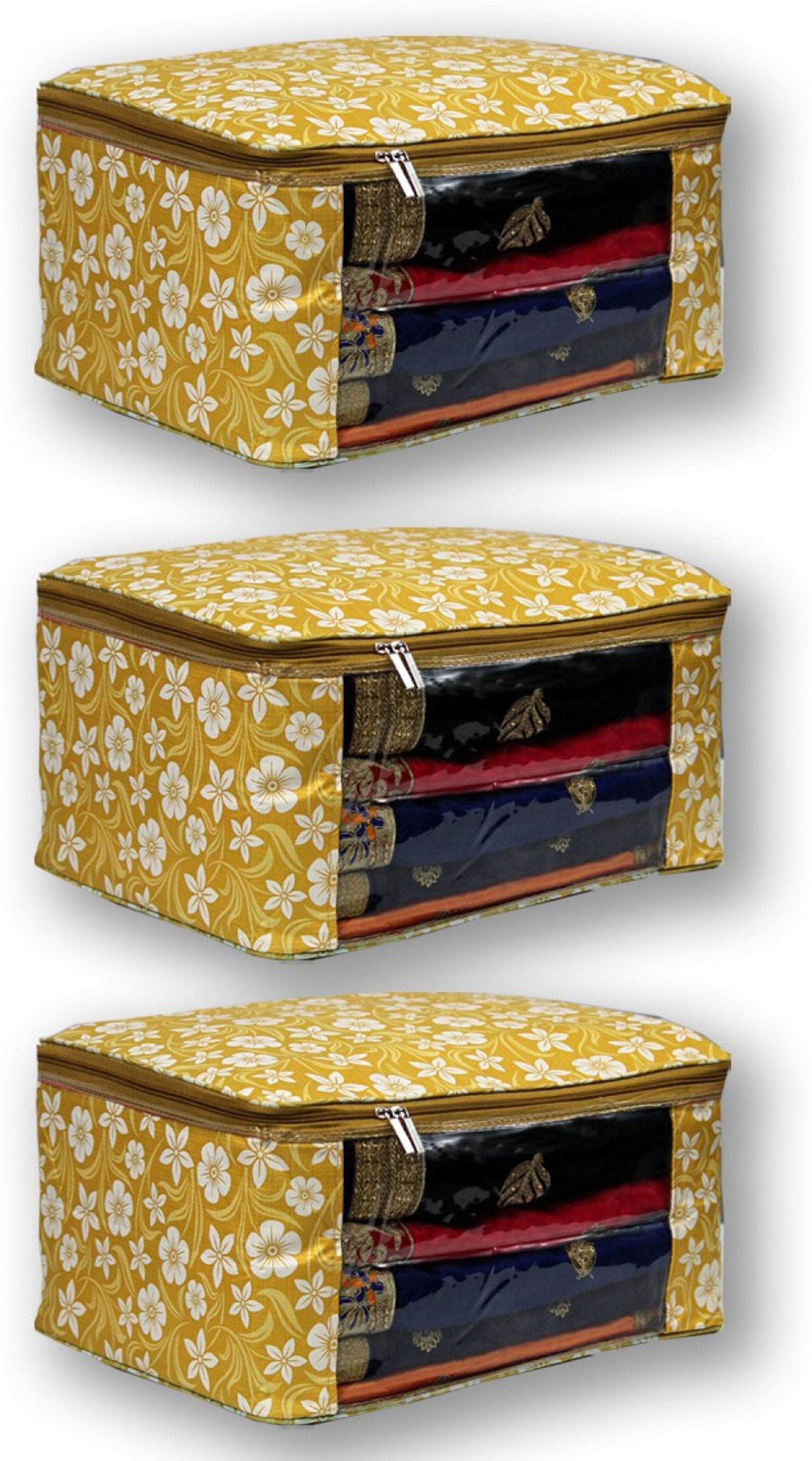 Yellow Saree Storage Bags Closet Storage Box Multipurpose Etsy