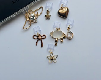 Charm dorado para Kindle, accesorio para tablet y teléfono
