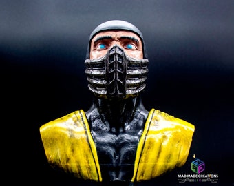 3D Printed Scorpion - Mortal Kombat - Fan Art Bust