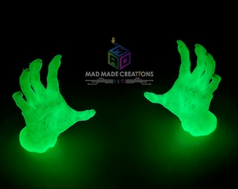 Glowing Hands Halloween Decorations - Hangable