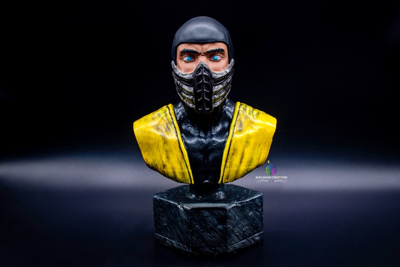 Scorpion Mortal Kombat Fan Art Bust image 3