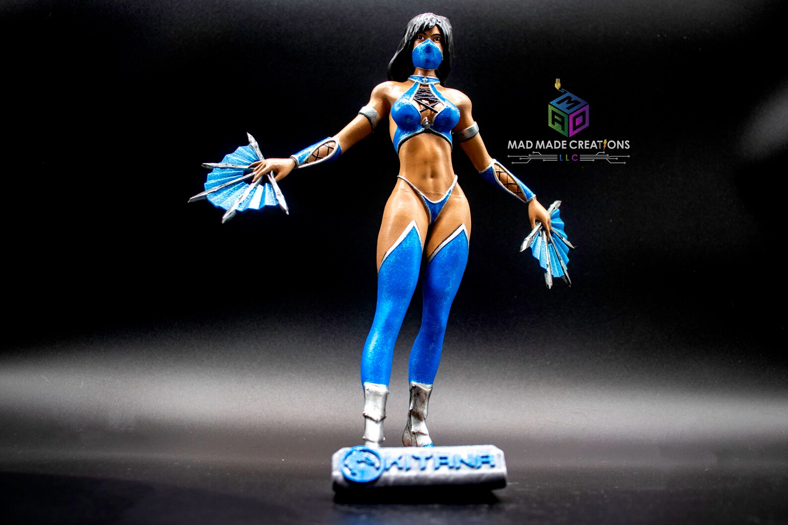 Figurine Kitana (Mortal Kombat) - Impression 3D Résine 18cm - Non Peinte (Sanix 3D)