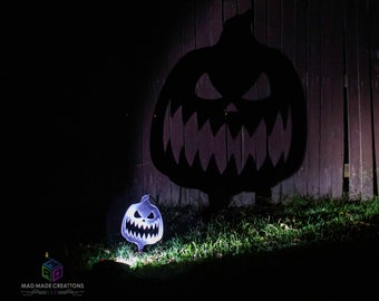 Halloween Yard Scary Pumpkin Stakes, Halloween Yard Decorations, 3D Printed