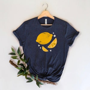 Lemon Citrus T Shirt, Fruit Shirt, Lime Shirt, Spring Tee Shirt, Women's Tee, Vintage Shirt, Lemon Blossom Shirt, Tropical T Shirt