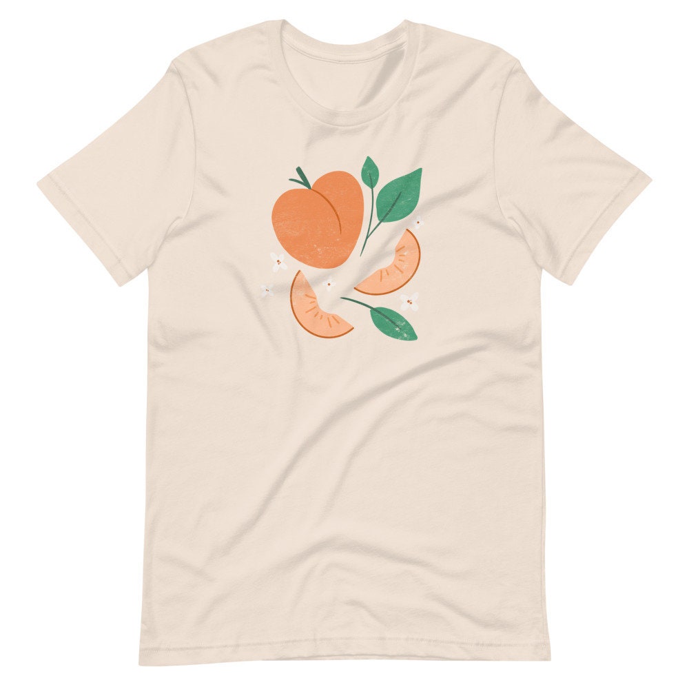 Peach T Shirt Fruit Shirt Spring Blossom Tee Women's | Etsy