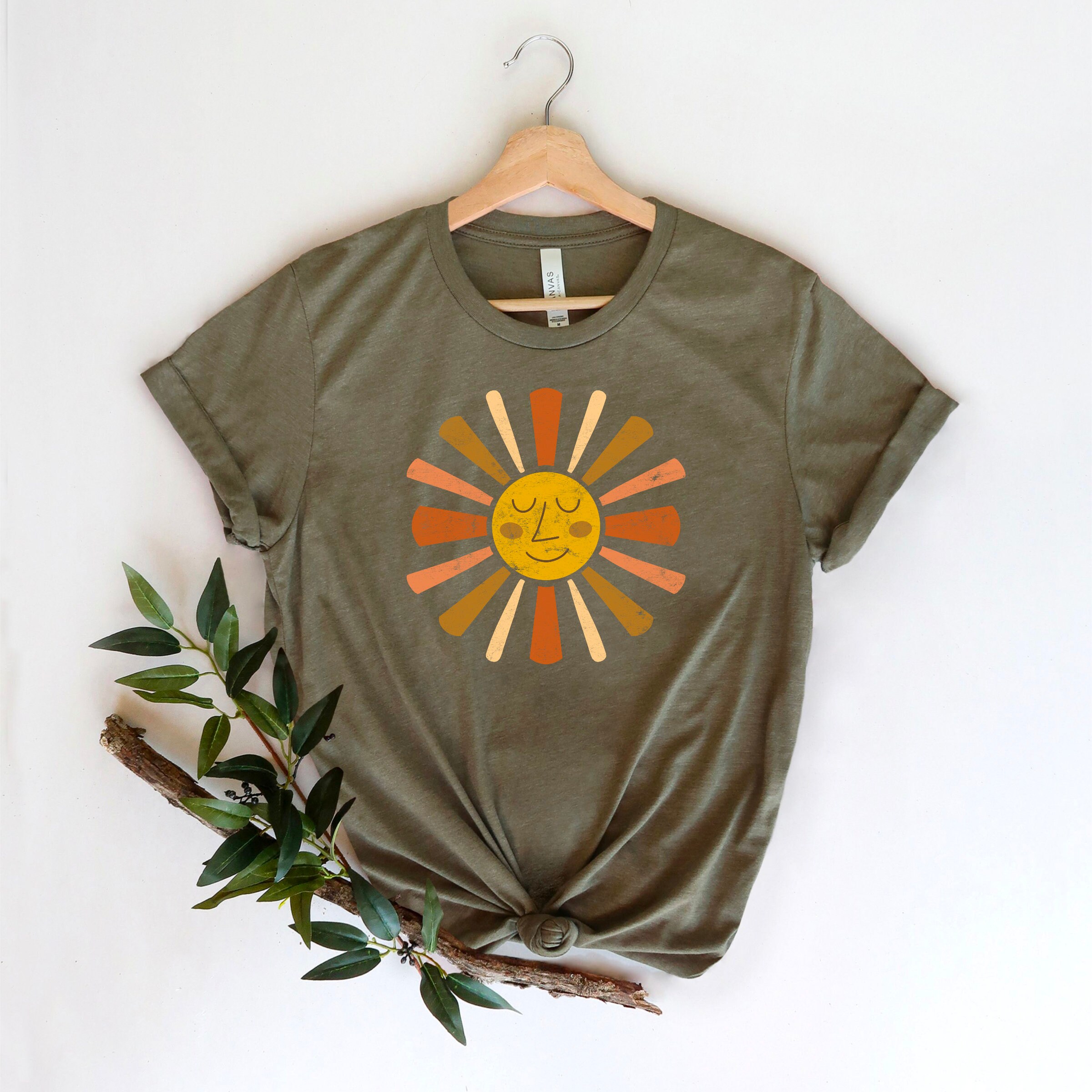 Sun T Shirt Vintage Sun Shirt Women's Graphic Tee Retro Etsy