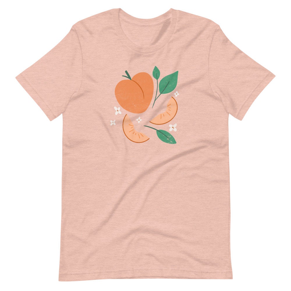 Peach T Shirt Fruit Shirt Spring Blossom Tee Women's | Etsy