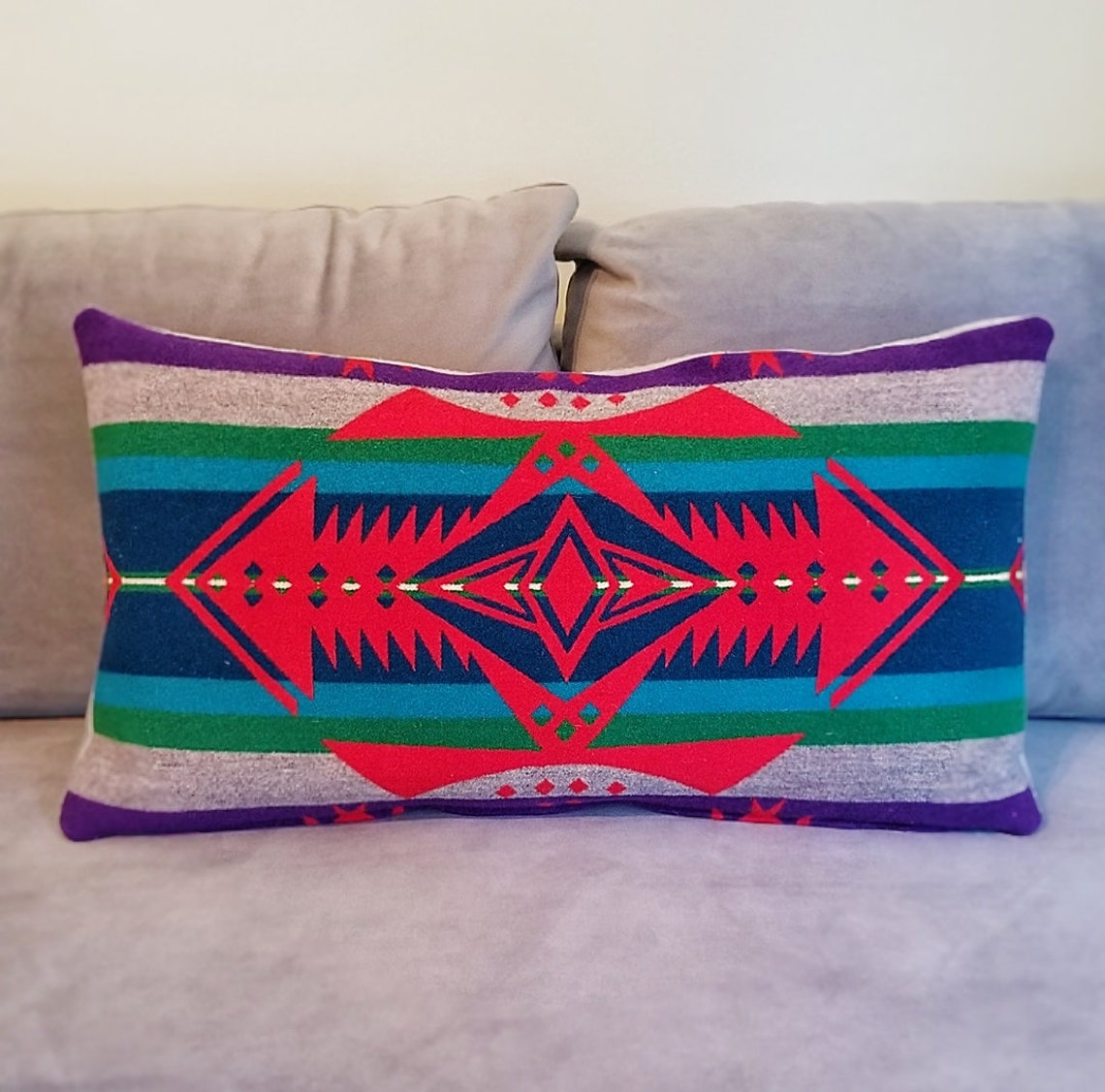Tribal Pendleton Throw Pillow 26x14 Etsy