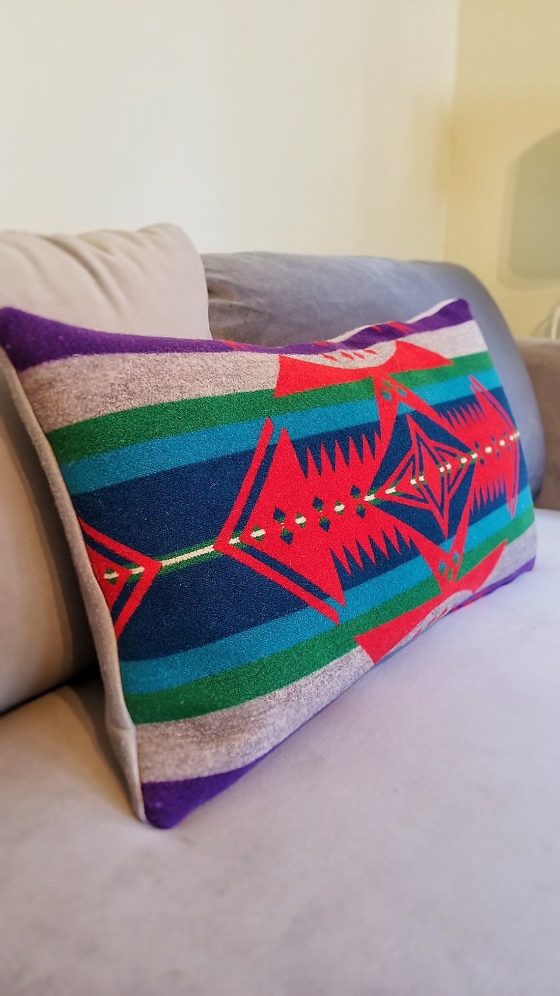 Tribal Pendleton Throw Pillow 26x14 Etsy