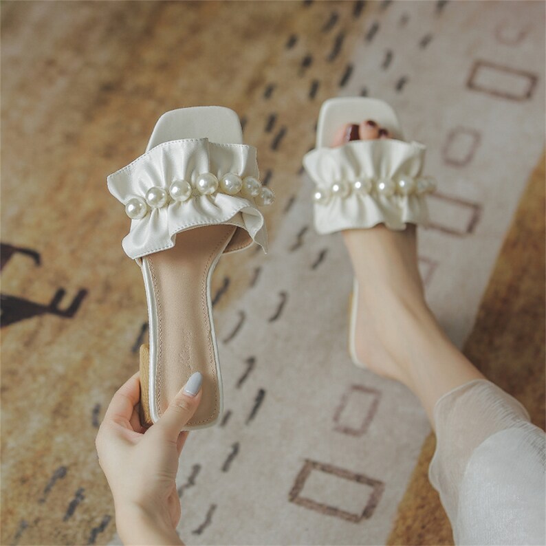 Pearl Sandals Beach Sandals for Summer Vacation Pearl Etsy