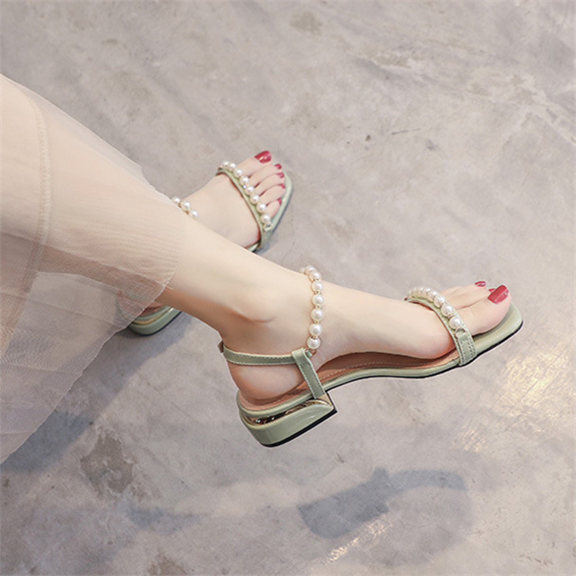 Pearl Sandals - Etsy UK