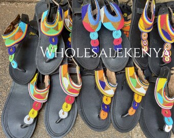 Gladiators Sandals, Wholesale Sandals, Masai Sandals, African Sandals, Female Sandals, Beaded Sandals, Leather Sandals, Summer Sandals,Beach