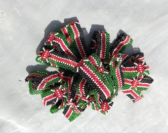 Kenya Flag Bracelet, Ugandan Flag Bracelet, Rwandese Flag Bracelets, Beaded Bracelets, Masai Bracelets, East African Bracelets