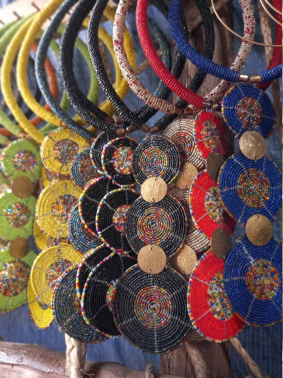 Wholesale necklace Masai pendants Masai necklaces Beaded | Etsy