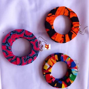 Großhandel Ankara weibliche Accessoires, afrikanische Tribal Mode, Kente Stoff Schmuck, kenianische Karte Frauen Sommer Ohrringe, kitenge handgemachte Ohrringe,