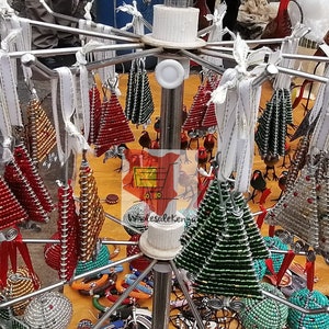 African Christmas Tree Decorations, Beaded Christmas Tree Hanging Balls ...