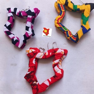 Afrikanische Karte Frauen Sommer Ohrringe, kitenge handgemachte Ohrringe, Großverkauf Ankara weibliche Accessoires, afrikanische Stammes- Mode, afrochic Kente Stoff