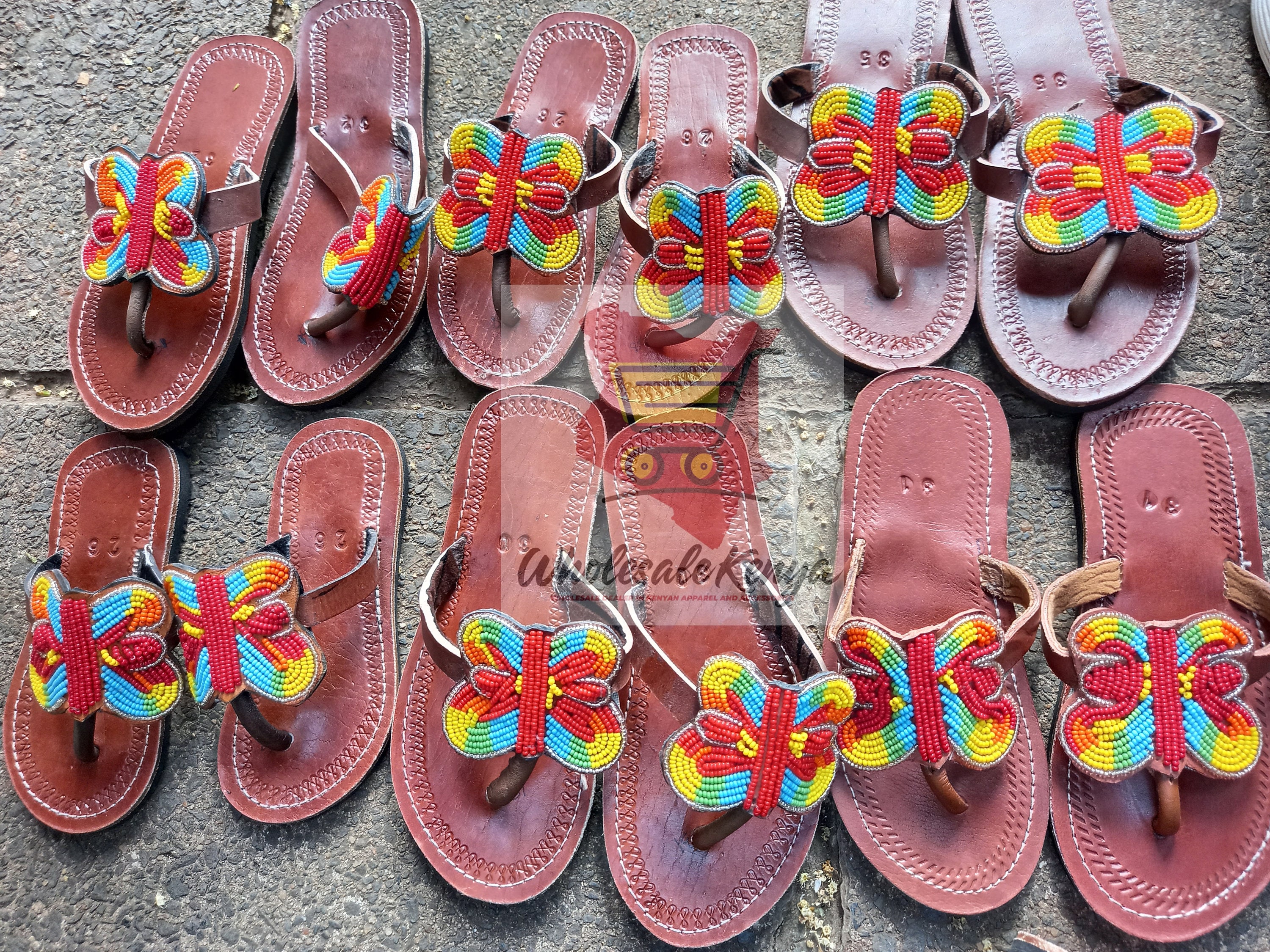 Wholesale Sandals, Butterfly Sandals, Girls Sandals,Kids Sandals, Masai Sandals,Beaded Sandals,Leather Sandals,Handmade Sandals,Baby Sandals