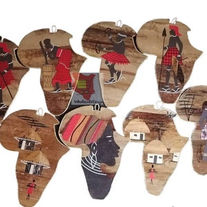 20 Pcs Mapas de fibra de plátano, mapas al por mayor, mapa africano, mapa de Kenia, mapa de Sisal, mapa de Kenia, mapa de África, mapa de hojas de plátano, mapas hechos a mano, mapas
