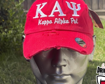 Kappa Alpha Psi Hat Distressed  1911 Nupe Greek Letters Nupe Dad Cap Baseball Cap Fraternity Custom Achievement Divine 9 Embroidered Cap