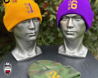 Omega Psi Phi Knit Beanie Live Color Line Swerve