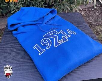 Phi Beta Sigma Hoodie 8 oz. Sweatshirt Live Color Style 1914 Sweatshirt