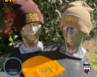 Iota Phi Theta Knit Beanie Live Color Line Name