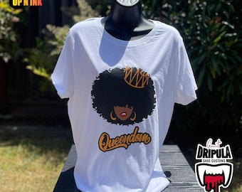 Black Woman Queen Shirt, Black Girl Shirt, Black Girl Magic, Melanin Queendom Shirt, Black Queen Shirt, Black Women Outfit, Vintage Shirt