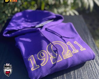 Omega Psi Phi Hoodie 8 oz. Sweatshirt Live Color Style 1911 Sweatshirt