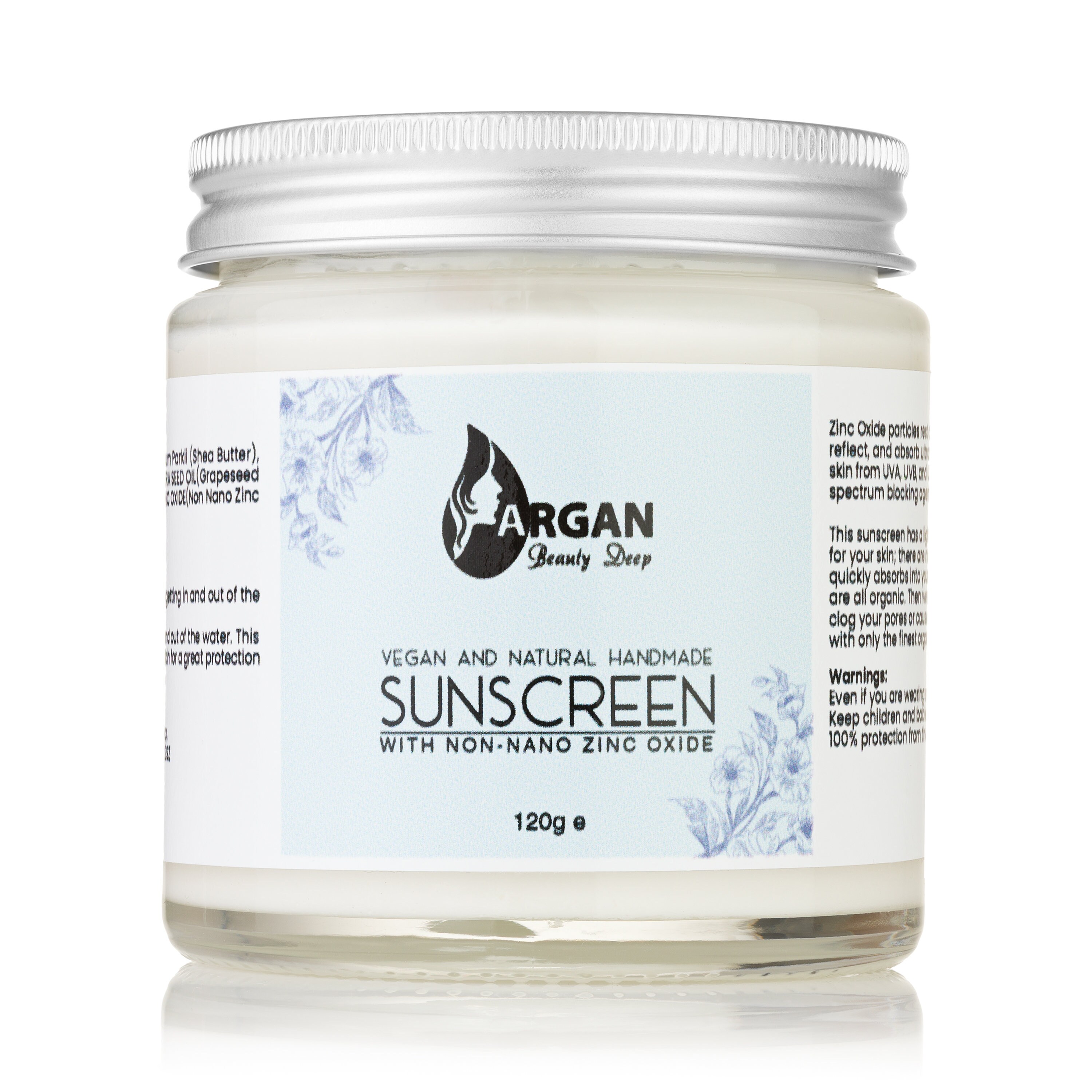 Sunscreen in Glass Jar 120G/ SPF 40/ Etsy