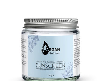 Vegan Natural Mineral Sunscreen, Baby Sun Cream, Sun Protection, Sunscreen 120ml with Non Nano Zinc Oxide Also Cares for Your Skin