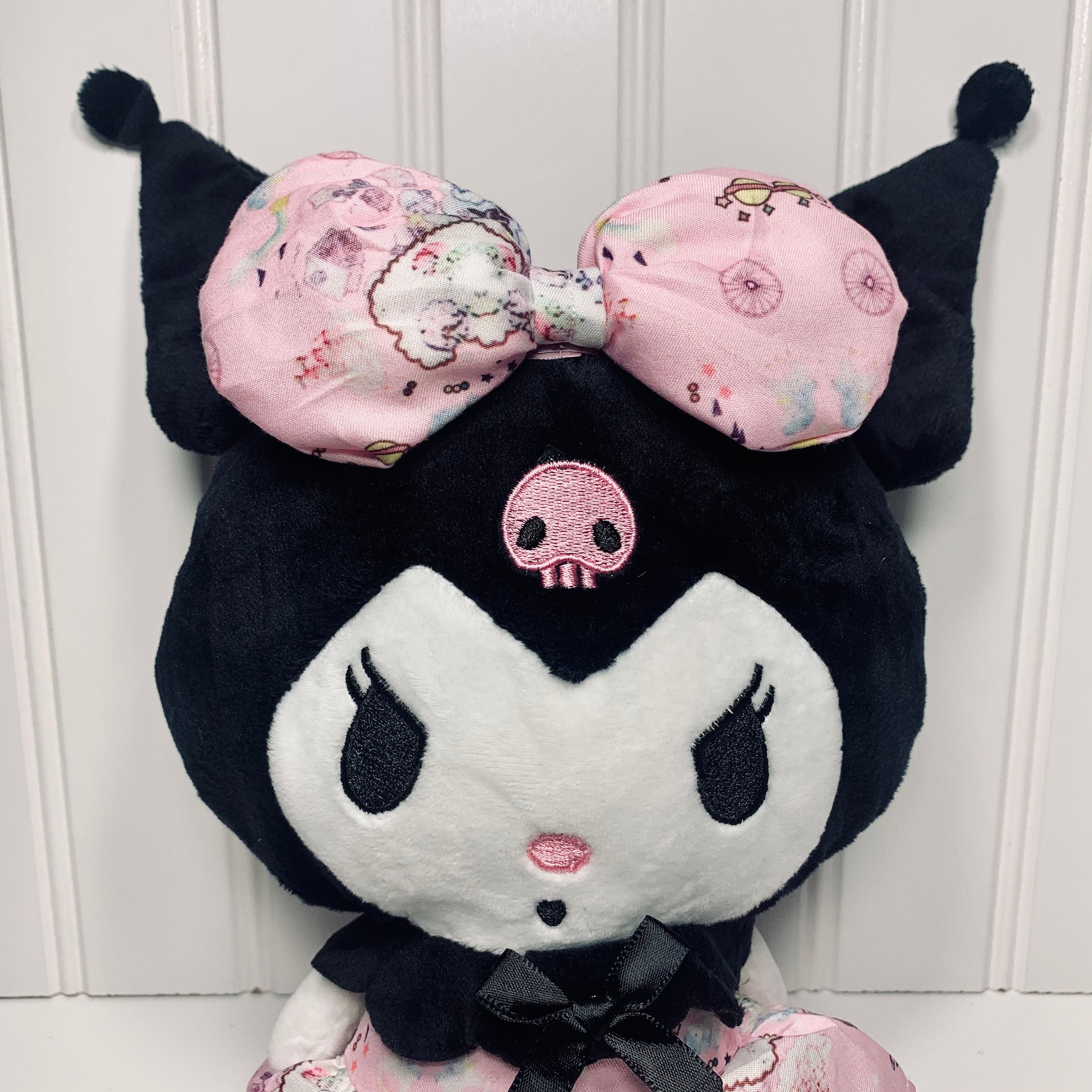 Kuromi Sanrio Plushy Pink Dress Plush Doll Goth Plush 11 Gift | Etsy