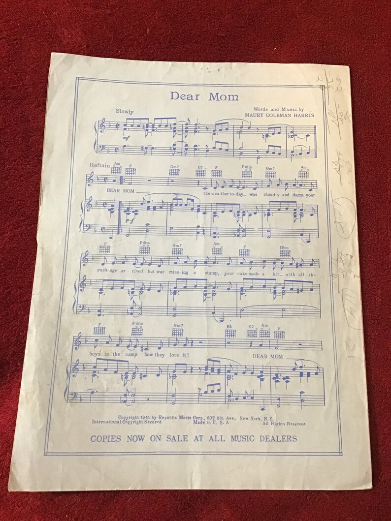 Remember Pearl Harbor Sheet Music Etsy