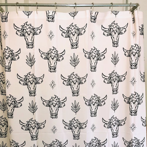 Boho Shower Curtain Botanical Shower Curtain Etsy