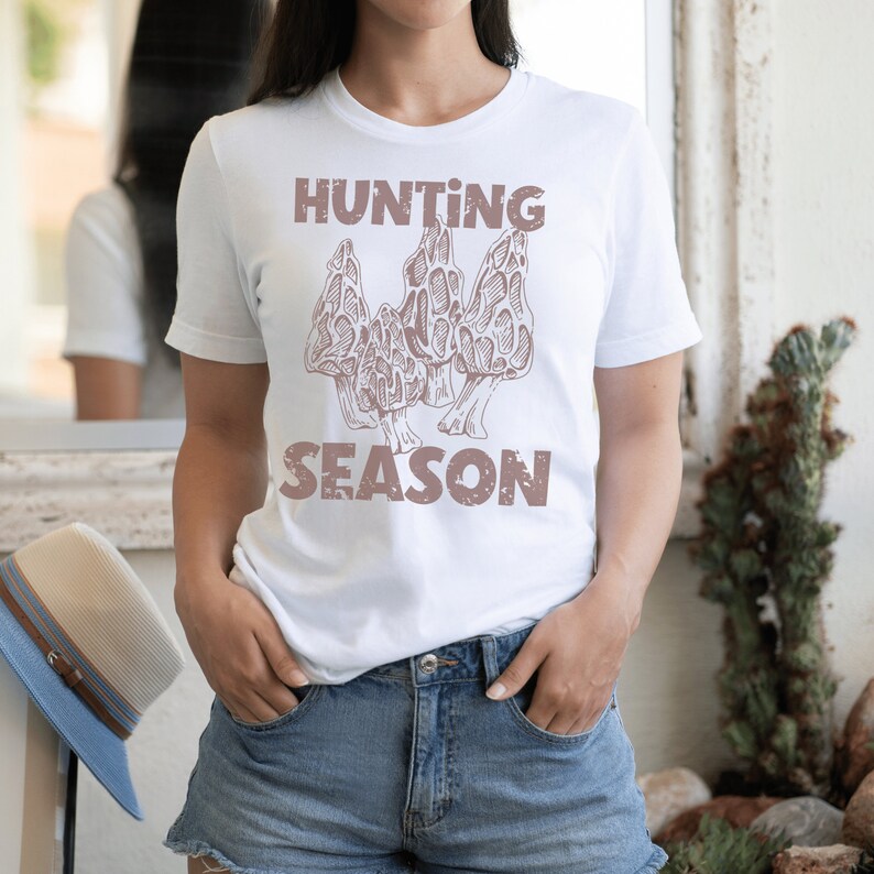 Morel Hunting Season Tshirt Mushroom Shirt Botanical Shirt Etsy