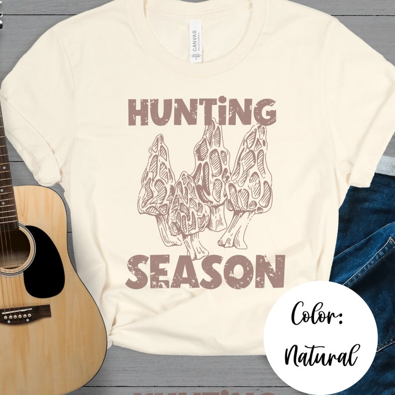 Morel Hunting Season Tshirt Mushroom Shirt Botanical Shirt Etsy