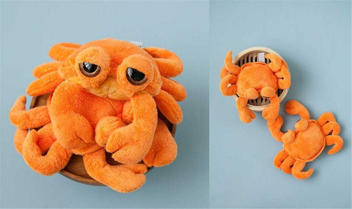 Orange Crab Stuffed Animals Crab Plush Toy Etsy
