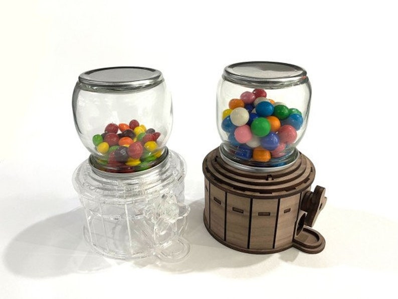 Custom Wood & Mason Jar Gumball Machine Etsy
