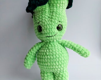 Stuffed broccoli toy, amigurumi broccoli toy, stuffed plush toy, plush vegetables